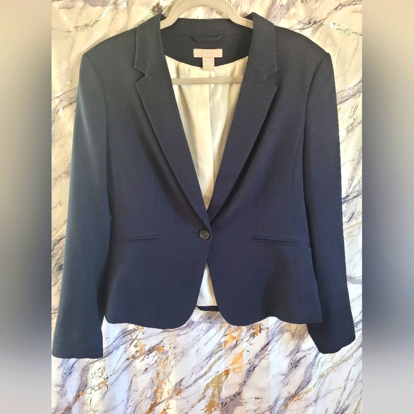 H&M Navy Blue Blazer M - Picture 1 of 7